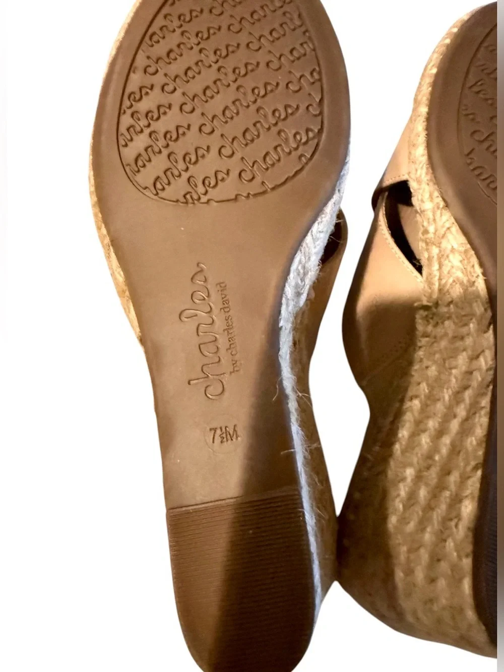 Charles By Charles David Women’s Notch Jute Wrapped Wedge Heel Sandals